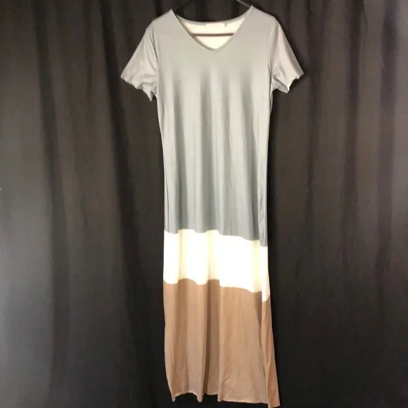 Misslook Dresses | Misslook Maxi Dress. Size Small. | Color: Blue/Tan | Size: S | Pm-82741608's Closet